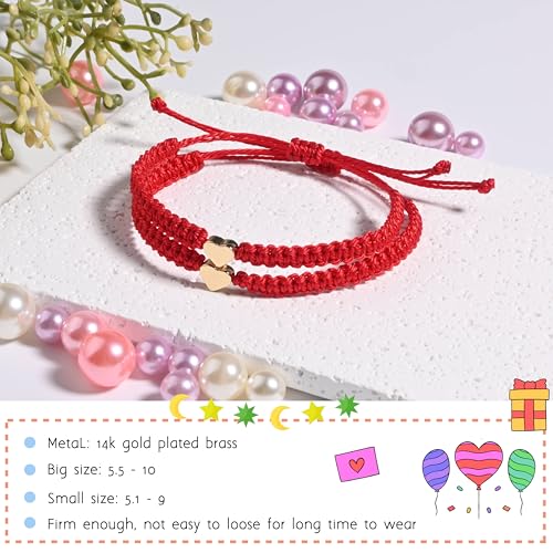 Image of First Day Of Kindergarten Pre K School Mommy And Me Bracelets Gifts, Back To School String Matching Bracelet Set For Mom Daughter Son