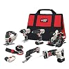 PORTER-CABLE 20V MAX Lithium Ion 8-Tool Set, 2 Batteries & Charger Included (PCCK6118)
