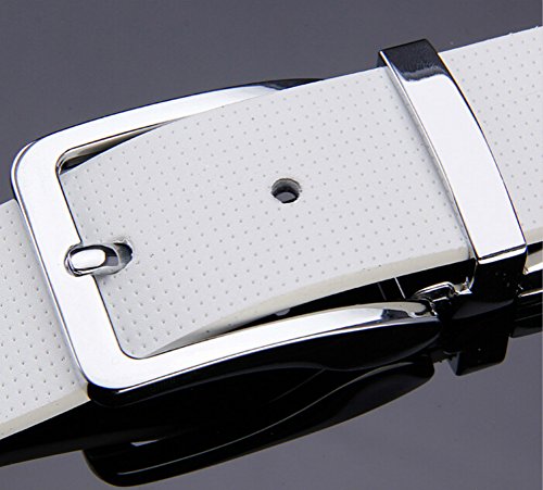 Men's Reversible Belt Leather Straps With Removeable Gold/Sliver Buckle Dress Belt For Men2