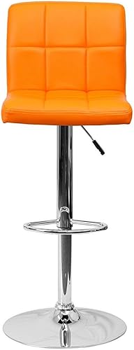 Miniatura 5 de KLS14 - Taburetes de diseño moderno, asiento elevado, ajustable, hidráulico, giratorio de 360 grados, marco de acero resistente, asiento acolchado,