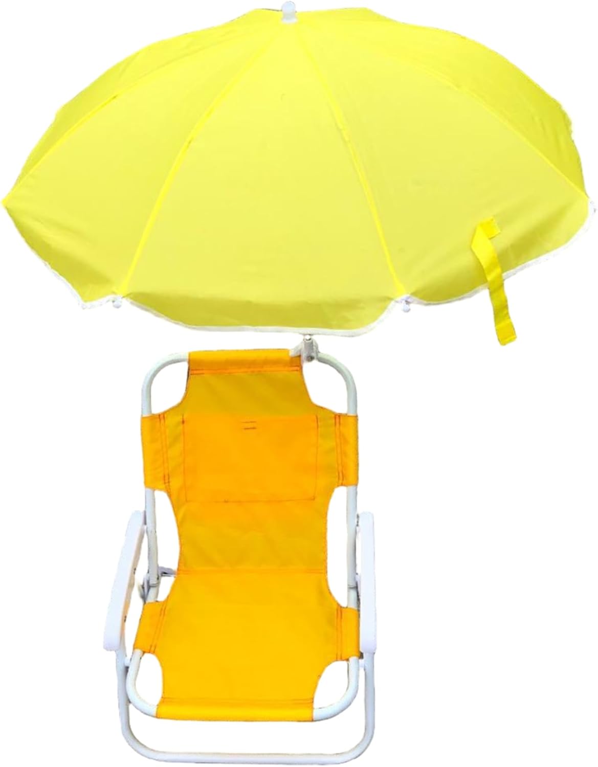 Kids Beach Chair with Umbrella Foldable & Detachable Beach Chair with Canopy, Lightweight and Sturdy Outdoor Seat for Camping, Travel, Lawn, Yellow, Chairs