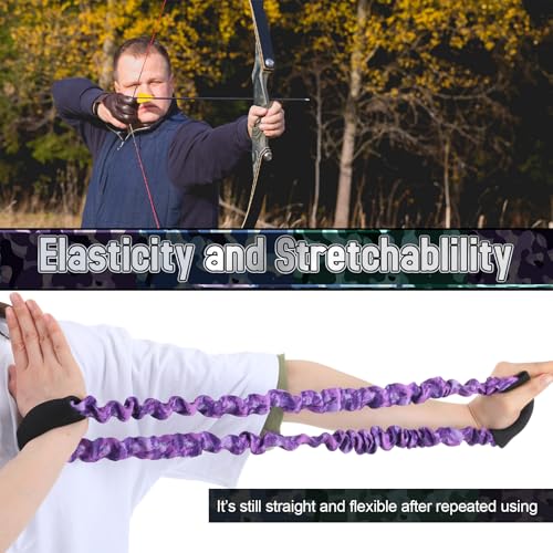 RoundFunny 3 Pcs Archery Bow Strength Trainer 30 40 50 Lbs Arm Strength Exercise Band Rubber Stretch Bands Archery Accessories for Bow Practice Shooting Accessories (Camouflage) by RoundFunny - Image 5