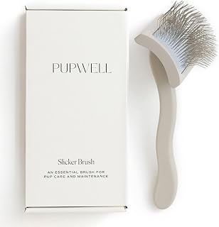 pupwell Slicker Brush for Professional and Luxury Dog Grooming to Prevent Matting with Dense and Extra Long Stainless Steel Pins (Goldendoodles, Labradoodles, Poodles)