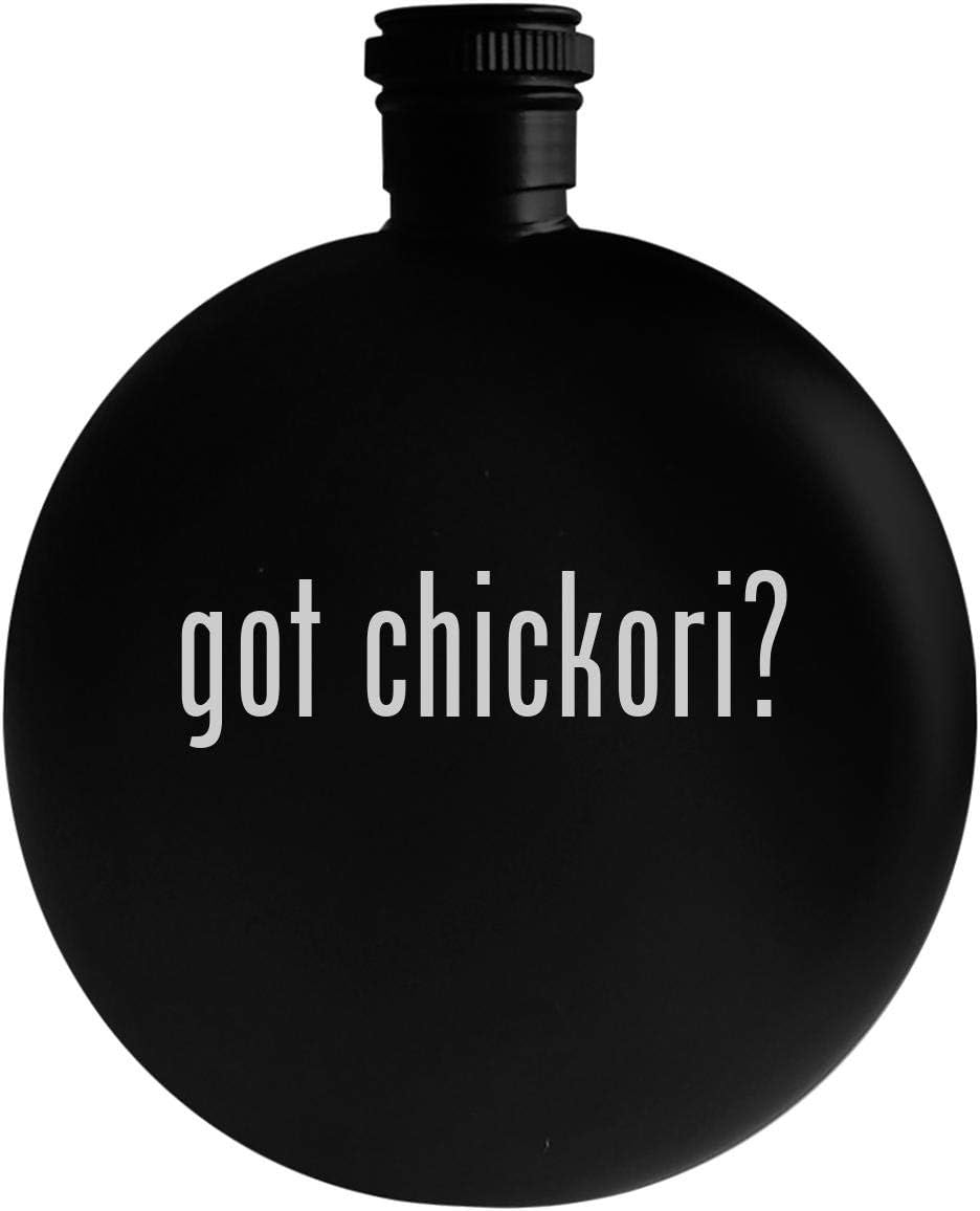 got chickori? - 5oz Round Alcohol Drinking Flask, Black