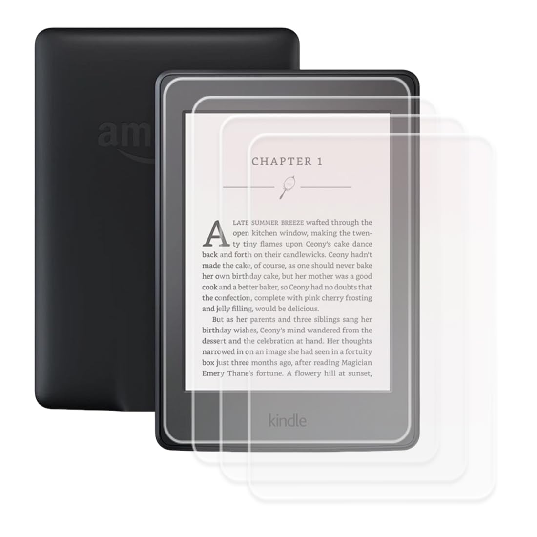 Kindle Paperwhite 12A Generazione 2024 Pellicola Protettiva 7 Pollici Antiriflesso Trasparente 4 Pezzi