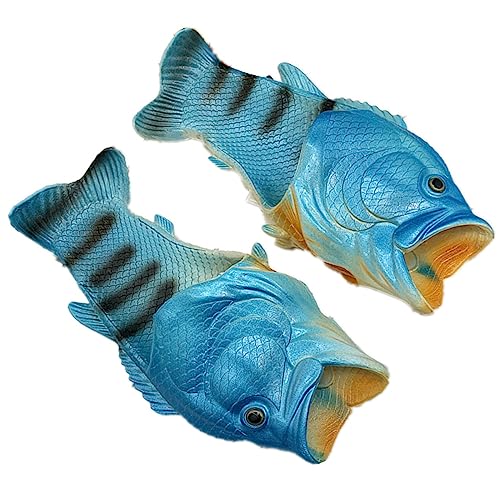 Image of BING RUI CO Fish Slippers Beach Shoes Non-Slip Sandals Creative Bass Slippers Men and Women Casual Shoe