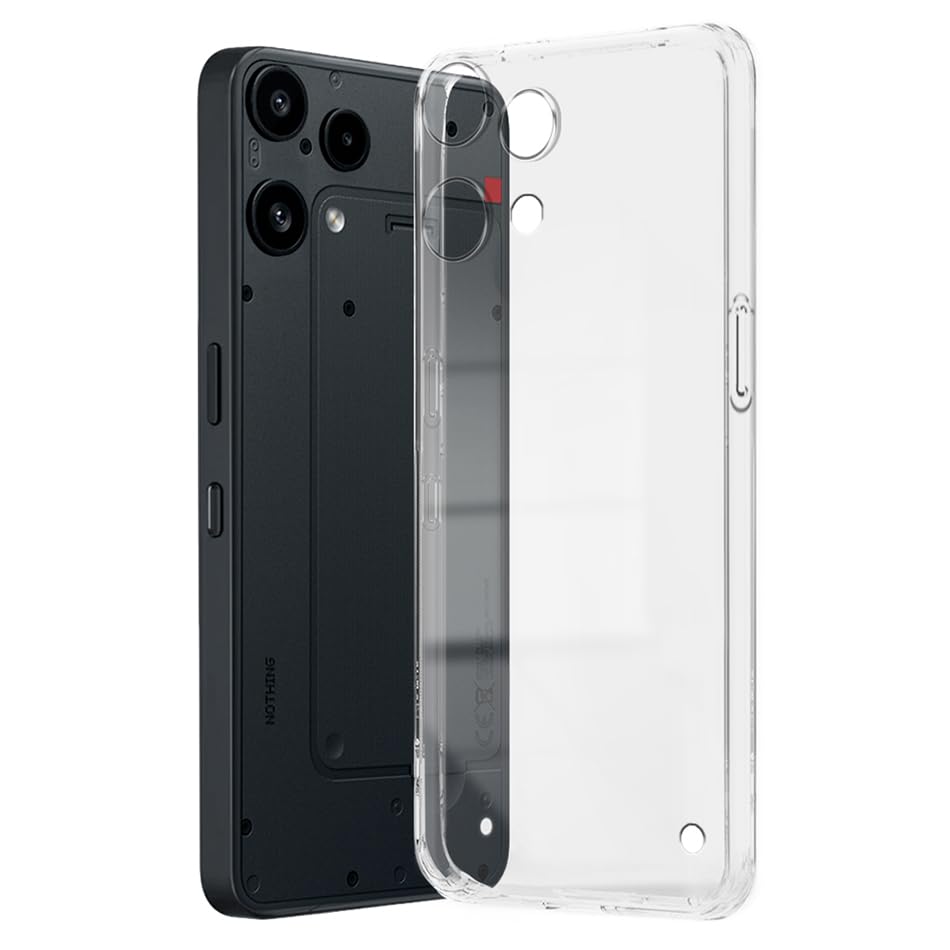 Image of Fashionury Crystal Clear Case for Nothing Phone 3a Lite 5G | Yellowing Resistance | Transparent TPU Silicone | Raised Camera Lips | Slim Transparent Cover