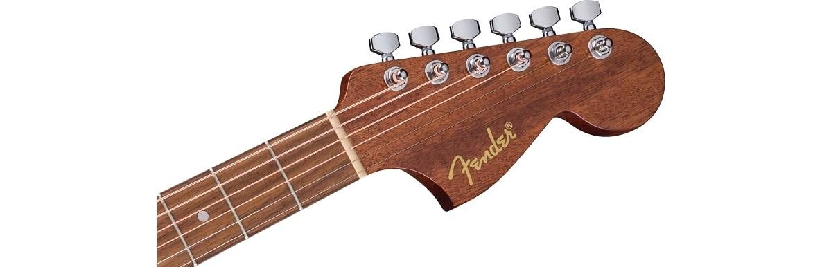Fender California Standard Monterey gitara akustyczna, świerkowy top, kość słoniowa, czarna