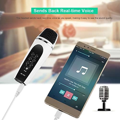 VBESTLIFE Mini 4 tryb zmieniacz głosu bezprzewodowy mikrofon ręczny do smartfona iPhone/Android telefon komórkowy PC, złącze słuchawkowe 3,5 mm