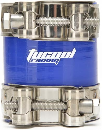 Miniatura 2 de Manguera de silicona universal de 4 capas de alto rendimiento de acoplador recto de 2.992 in de longitud con abrazadera de perno SS 304 T (1.890 in,