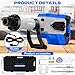 3500W 75J Demolition Hammer,2300 BPM Jackhammer,with 2 Replaceable Chisels,360°Anti-Vibration Rotary Handle,Electric Chisel for Concrete Breaking and Heavy-Duty Work