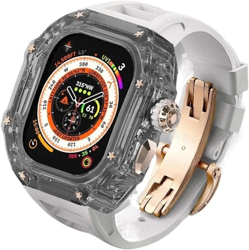 Kit Glacier RM Mod coque transparente et bracelet caoutchouc pour Apple Watch