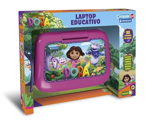 COSA CONTIENE: gioco educativo ideato, progettato e sviluppato in Italia, adatto per bambini dai 4 anni in su, include laptop interattivo con 30 attività su lettere, numeri, parole, logica e musica, con schermo LCD e tastiera alfabetica colorata