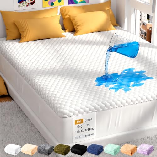 OhGeni Waterproof Mattress Protector,Full Size Soft Bamboo...
