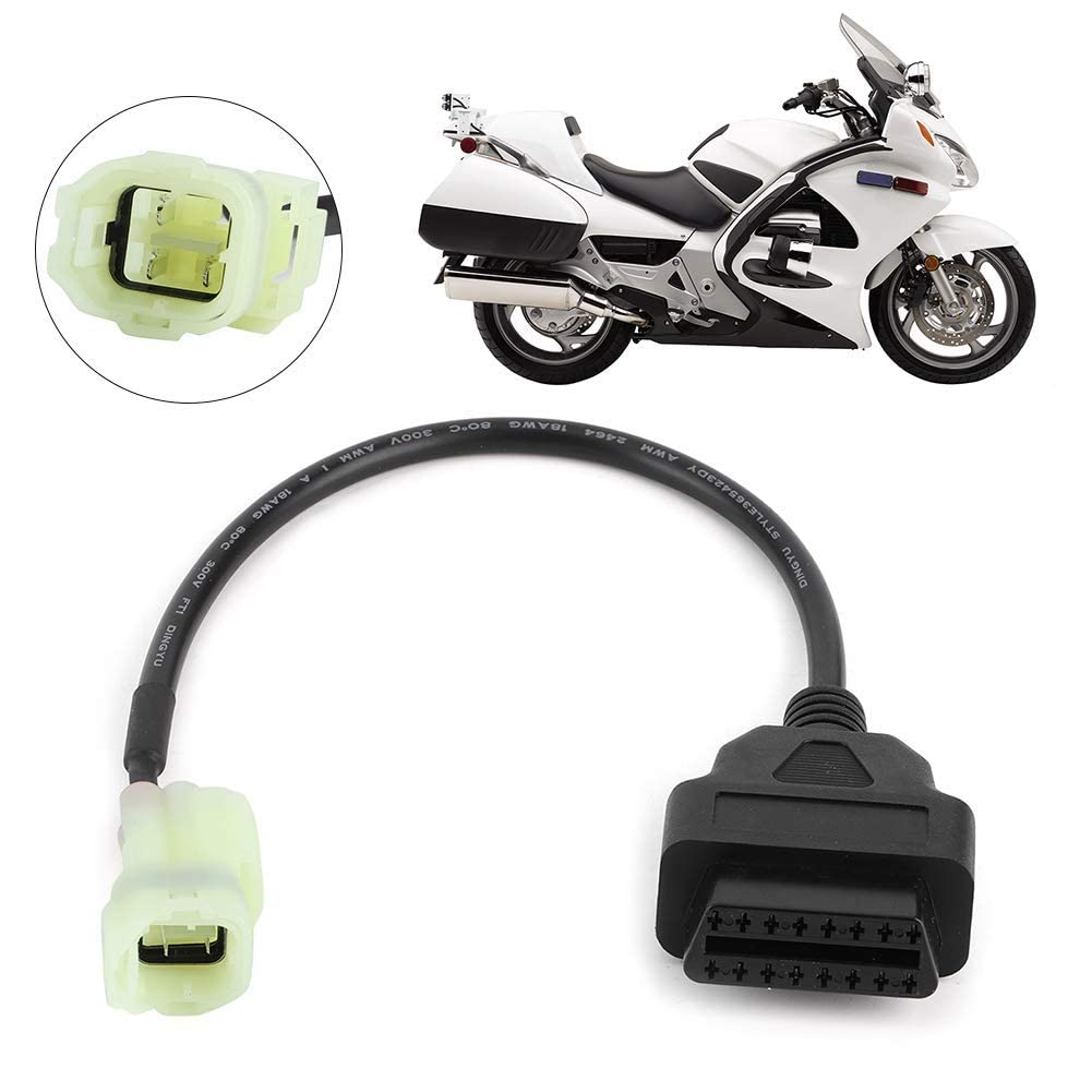 Cavo Adattatore OBD2 KASturbo Per Moto - Connettore 3, 4, 6 Pin Per Diagnosi Honda, Suzuki, Yamaha, Con Supporto CAN Bus