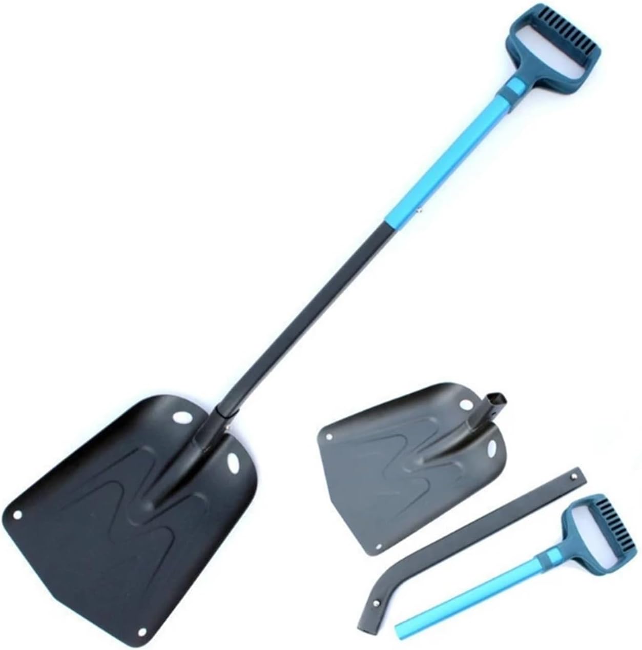Light Plastic Collaspable Snow Shovel for Adventure Gardening Aluminum Folding Snowboard Tool Foldable