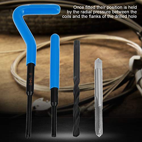 Thread Repair Tool, Thread Restorer Kit, 30Pcs M5 Stainless Steel Wire Thread Insert Combination Tool Set Thread Repair Kit #TOP3