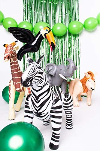 Aufblasbares Zebra Schwarz-Weiß – Der Party-Hit für Mottopartys und Geburtstagsfeiern, 60cm Spaß garantiert! – Bild 3