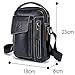 Men's Small Shoulder Bag, Genuine Leather Bag, Retro lightweight Cross Body Everyday Satchel Bag for Business Casual Sport Hiking Travel