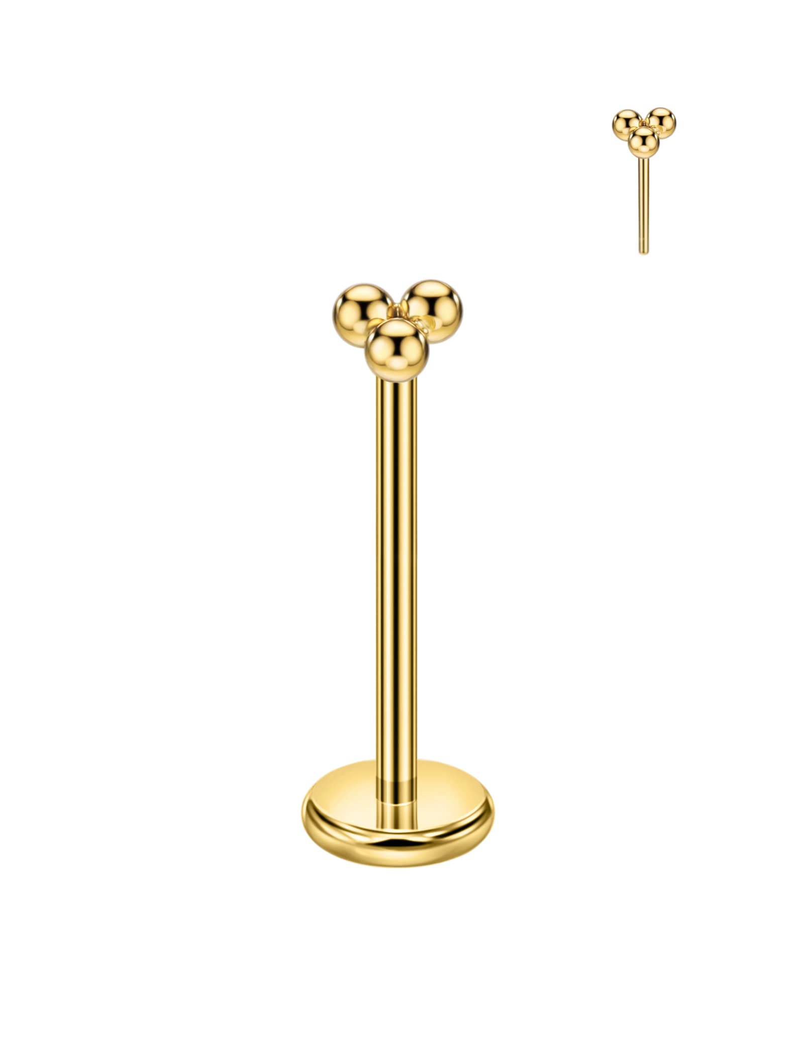 316L Surgical Steel Threadless Push Pin Birthday Stone Labret Studs 16g