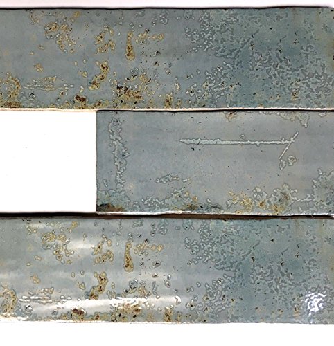 3X12 Palermo Collection Aqua Glazed Ceramic Tile Backsplash Decor Wall Bath (1Sf, 4Pcs) #TOP7