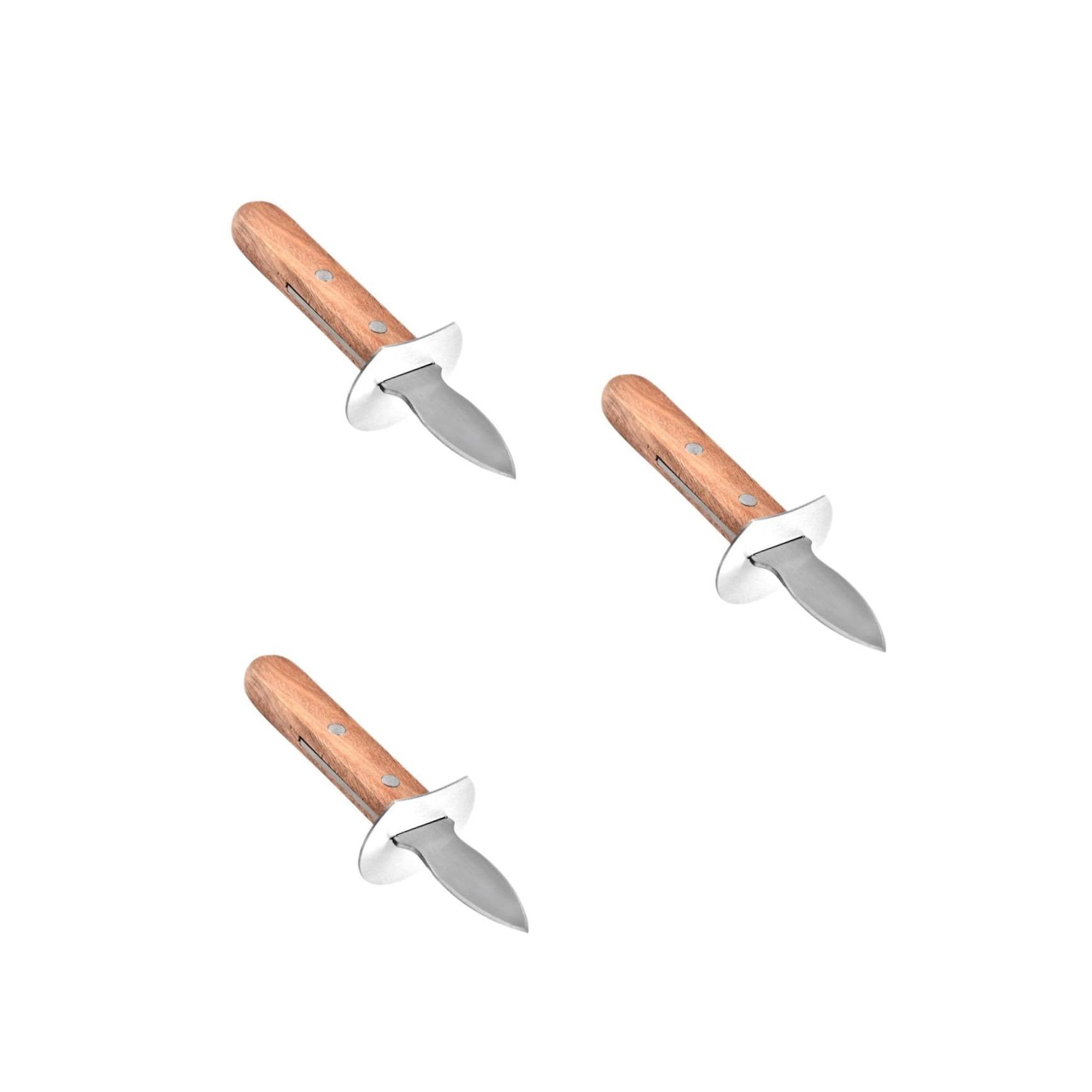 Alipis 3piezas Cuchillo Inoxidable Para Ostras Mango Antideslizante Herramienta De Cocina Restaurantes y Doméstico