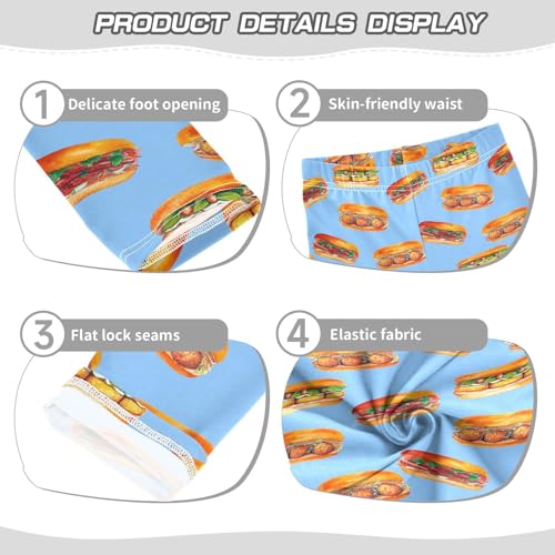 Girls Basic Leggings Baby Girls Pants Watercolor Sandwich Soft Footless Stretchy Tights Pants 4-10Y3