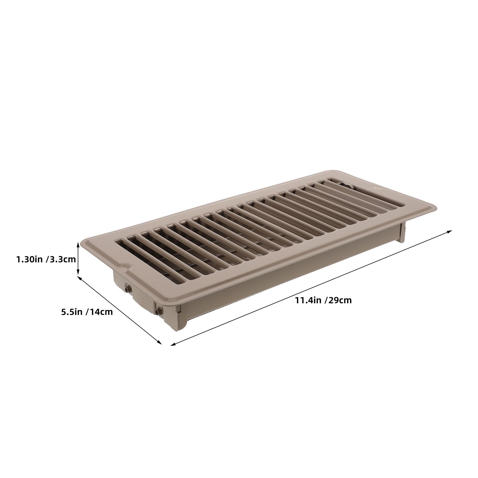 Griglia di Ventilazione a Pavimento in Metallo 4 Pezzi 4x10 Pollici | Louvre Regolabili Integrati, Superficie Piatta senza Bave, Uso Quotidiano Sicuro e Flusso D’aria Controllato