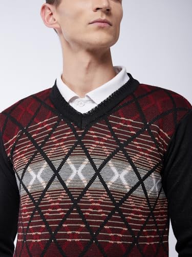 Image of Pivl Men's Winter Geometric Print Sweater - Warmth and Style for The Season||Winterwear||