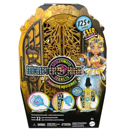Monster High Coffret Monstrueux Secrets Cleo De Nile avec poupée Cleo de Nile Énigmes Horribles dressing et plus de 19 surprises dont des vêtements pour poupée HXH86 - vue 7