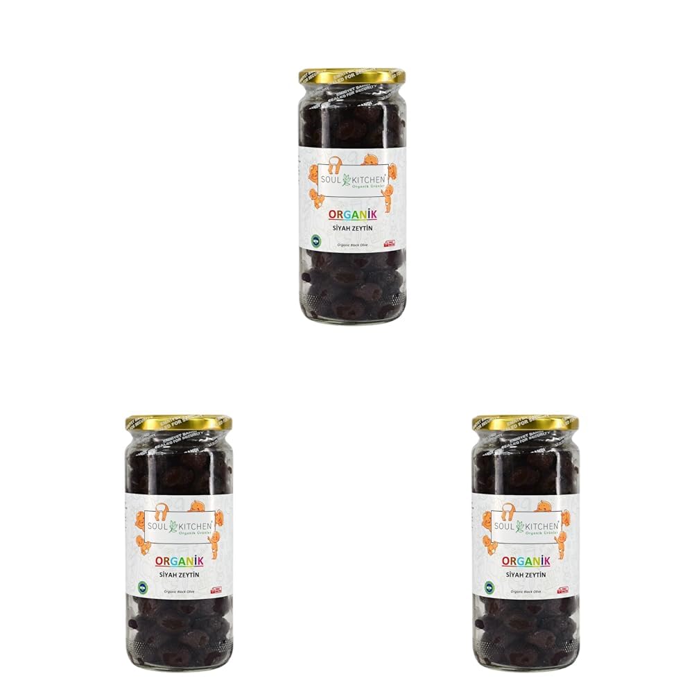 Soul Kitchen Organik Siyah Zeytin 310gr (3 paketi)