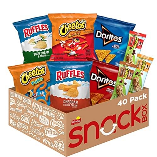 Image of Frito-Lay Chips and Quaker Chewy Granola Bars Variety Pack, 3.4 Pounds, (Pack of 40)