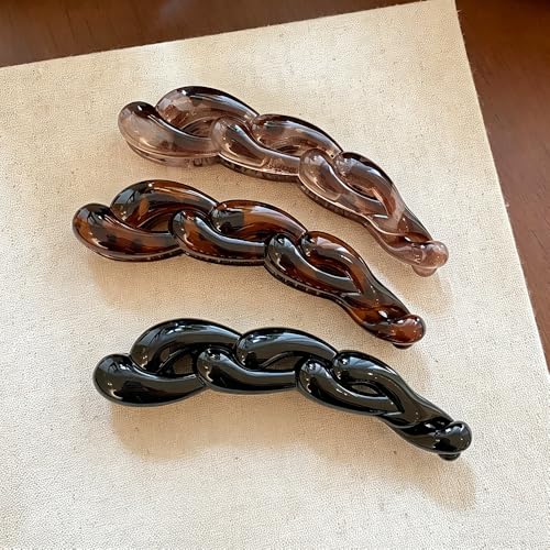 Pinza de cabello banana con diseño de leopardo 10.5 cm miniatura 7