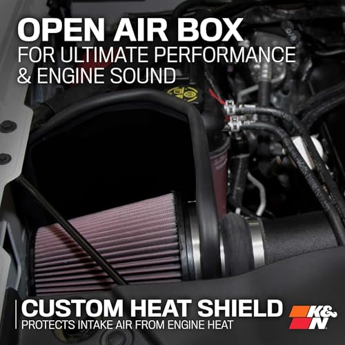 K&N Cold Air Intake System: High-Flow Air Filter, Increase Performance & Towing: Compatible with 2014-2020 Chevy/GMC/Cadillac Silverado 1500, Suburban, Tahoe, Sierra 1500, Yukon, Escalade, 63-3082