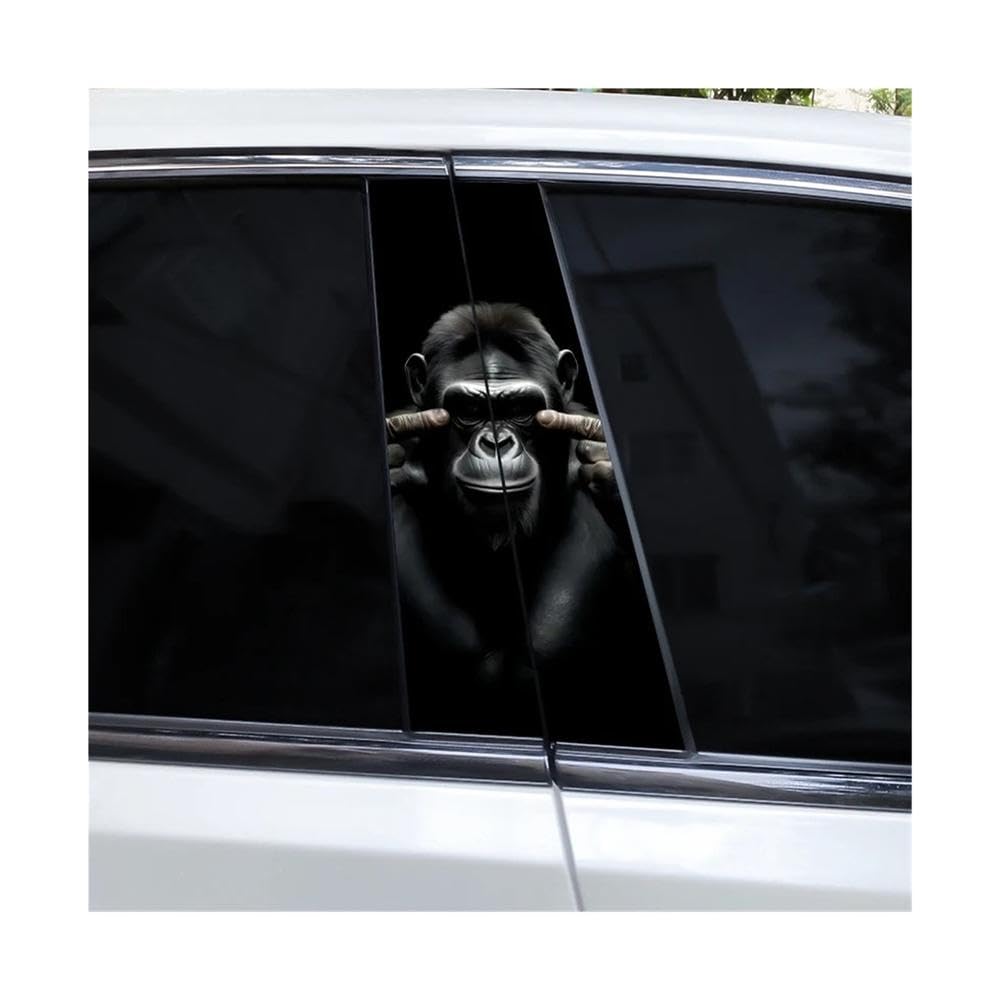 Bertdcx F 2Pcs Diy Animal Style Car Door Pillar Decal Scratch Resistant Car Decal Auto Parts(F)