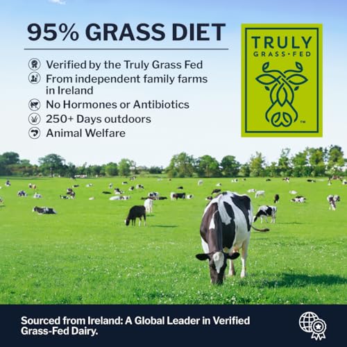 Image of Opportuniteas Grass Fed Vanilla Whey Isolate Protein Powder - 22g Protein, Heavy-Metal Tested, Organic Vanilla Flavor, No Stevia, Non-GMO, Hormone-Free, Sourced from Ireland, 2.5lb