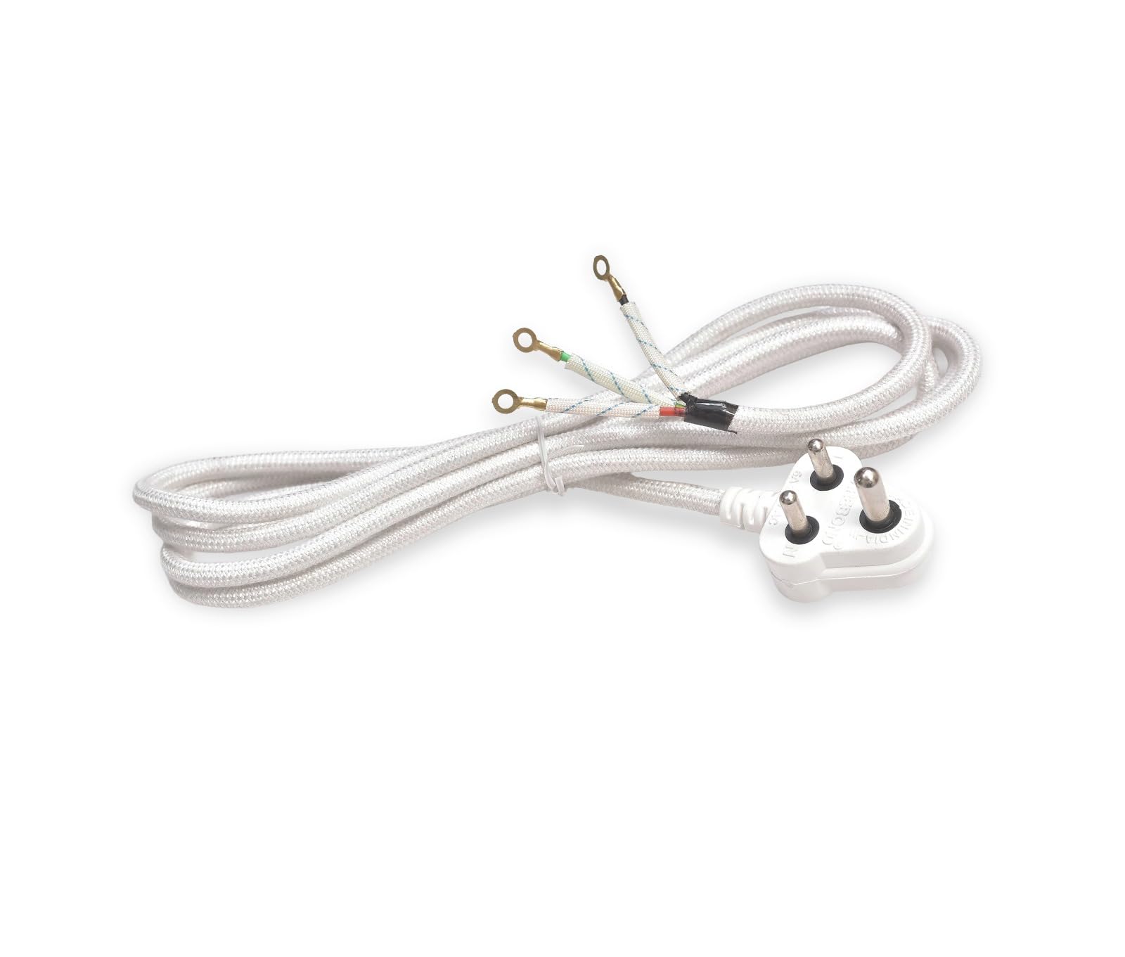 WIREBOND Multi Purpose Power Cord Iron Press Wire | 3 Pin Top 6Amp | 23/40 can Bear The Load Upto 1000 watt | 100% Pure Copper Wire | Suitable for Iron Presses, Kitchen appliances, Power Tools-(2.5M)-image-4