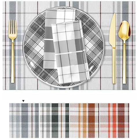 ARTAND Tartan Placemats Set of 12 Cover