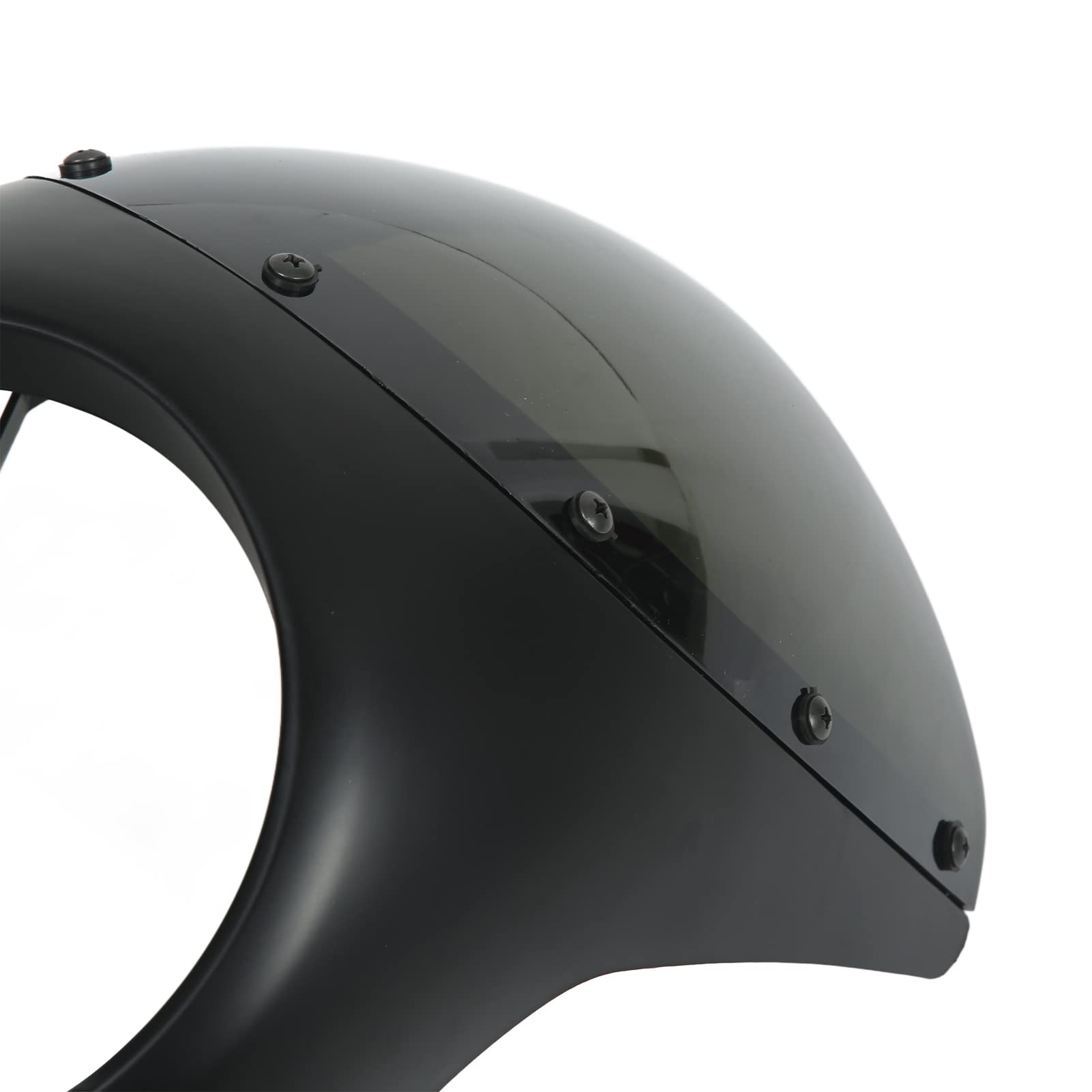 Keenso 17,8 cm (7 Zoll) Motorrad-Windschutzscheiben-Schutzkappe für die meisten Motorrad-Scheinwerfer, runder Kopf