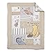 Disney Classic Pooh Hunny Fun with Piglet and Eeyore The Hundred Acre Woods Taupe 3 Piece Nursery Crib Bedding Set - Comforter, 100% Cotton Fitted Crib Sheet, and Crib Skirt
