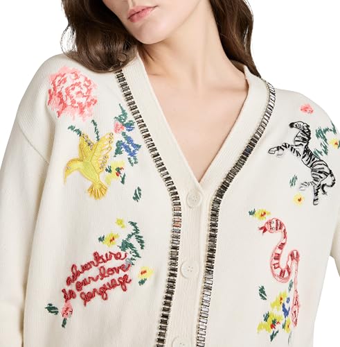 Cinq à Sept Women's Patch Animal Nyla Cardigan3