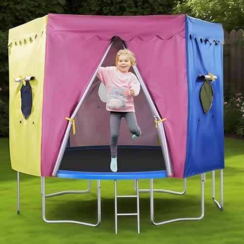 Fundas para trampolín duraderas que evitan el desgaste por sol y lluvia en tu patio
