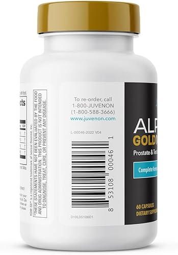 Miniatura 6 de Juvenon Alpha Gold - Potenciador de testosterona masculina para hombres, soporte T y vitalidad masculina con Ashwagandha KSM-66 + fenogreco +