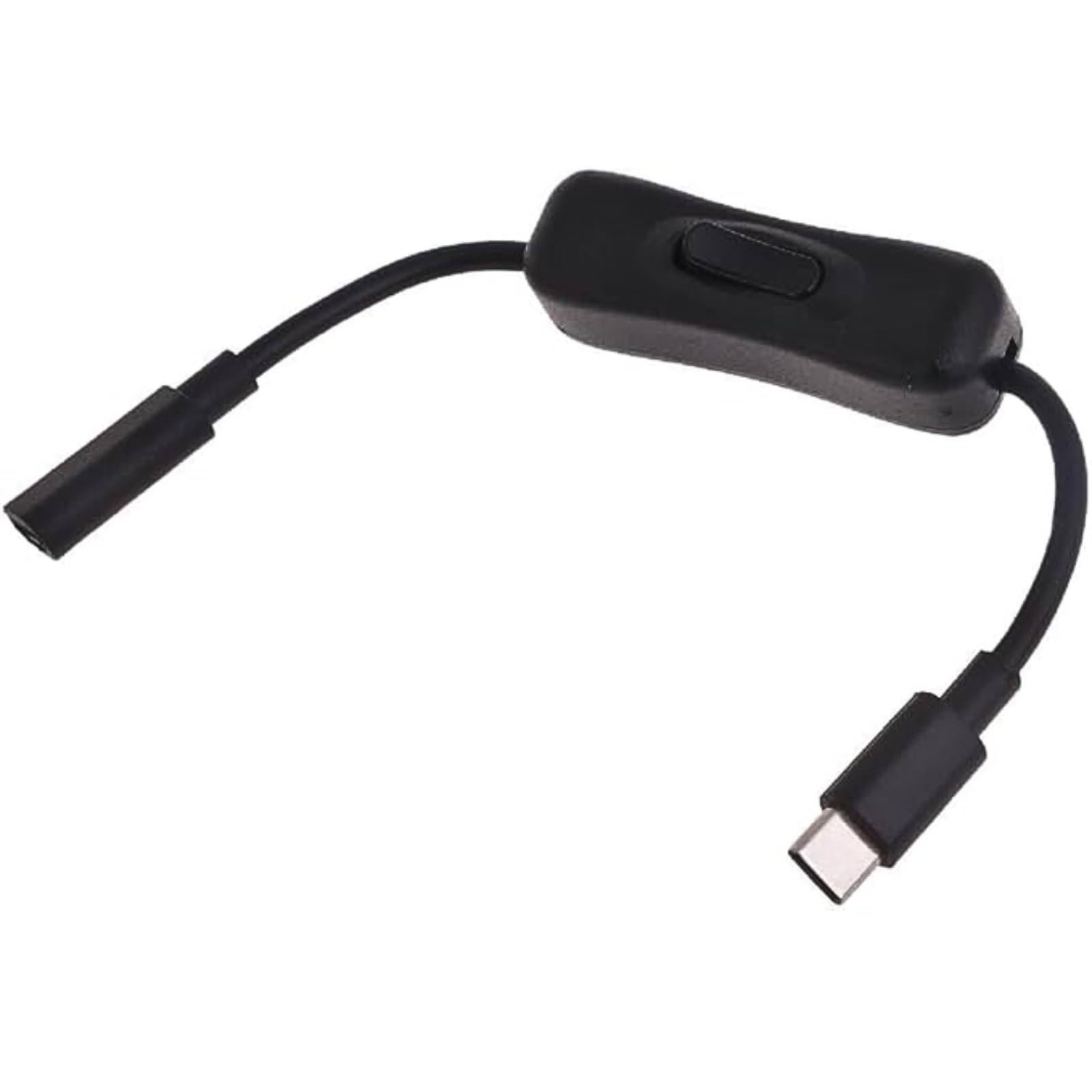 Cavo di prolunga USB-C con interruttore on/off in linea, controllo di alimentazione da 1,8 m, per monitor, stampanti e giochi, connettori placcati in oro e supporto video 4K (nero)