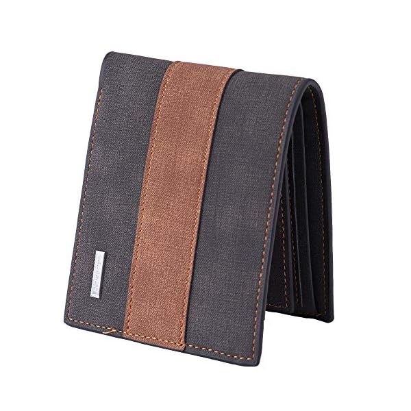 Mochiizoo Leather Wallet for Men,Slim Bifold Vintage Men's Leather Front Pocket Wallet with RFID Blocking - Image 6