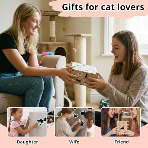 30 imanes decorativos de gato negro Hapric miniatura 6