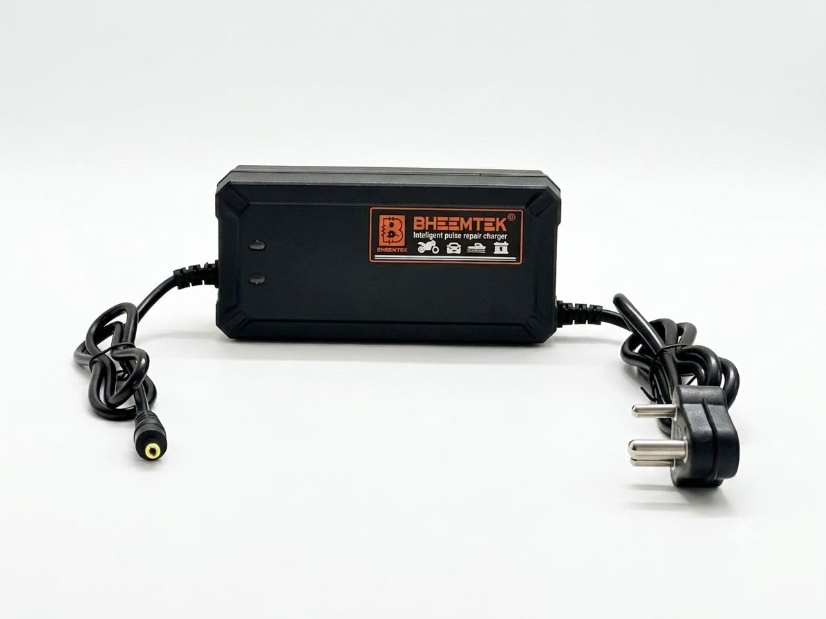 BHEEMTEK 36V 2A Fast Charger for Electric Bicycle, E-Bike, and Scooter, Compatible with 36V Lithium Battery, DC Jack Connector, Power Adapter for Battery Charging