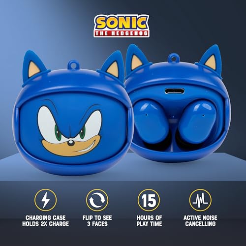 Image of Sakar - Wireless Earbuds Sonic, True Wireless Bluetooth Earbuds with Active Noise Cancelling, in-Ear Headphones with Charging Case, Sonic Blue
