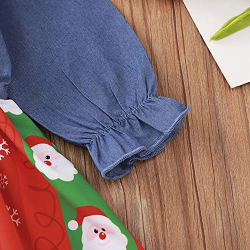 FYMNSI Baby Meisje Peuter Kids Kerst Outfit Leuke Rendier Katoen Lange Mouw Glitter Tutu Tule Prinses Jurk met Eiland Hoofdband 2 stks Xmas Party Kleding voor 1-4 Jaar - Afbeelding 7