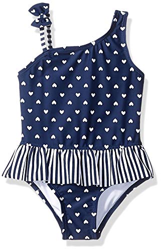 Image of KIKO & MAX Girls' One-piece Peplum Bathing Suit Swim Suit